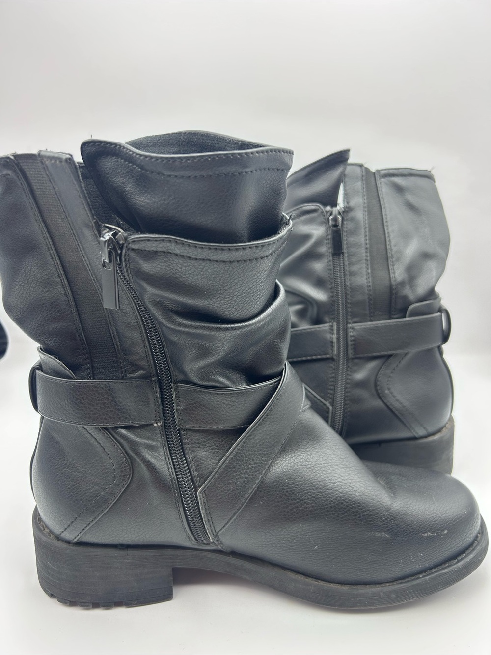 Torrid Black Moto Boots Women’s Size 9W Wide Width Buckle Boots - Picture 6 of 7